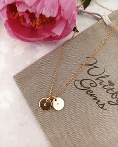 Personalised gold initial nane necklace