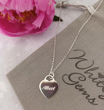 Load image into Gallery viewer, Personalised heart tag necklace