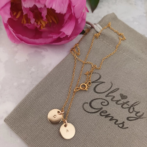 Personalised gold initial nane necklace