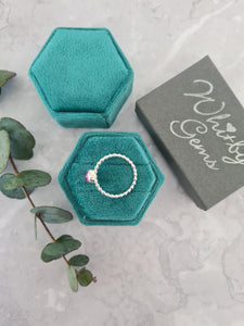Ruby Ring on beaded band