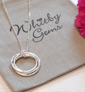 Quadruple russian wedding band necklace