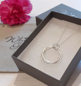 Quadruple russian wedding band necklace