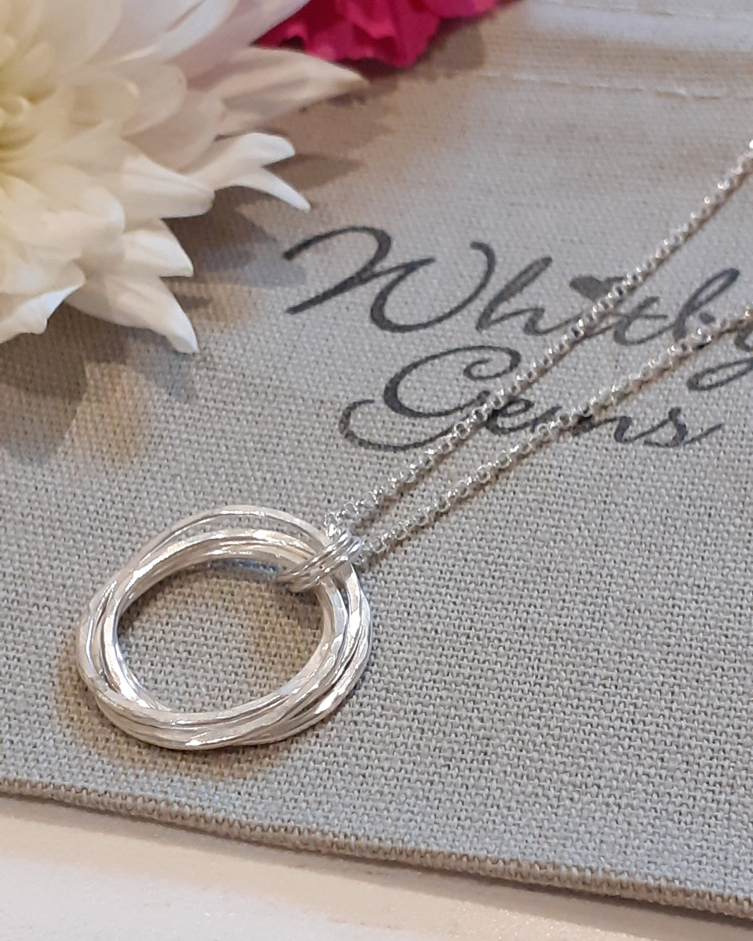 Quadruple russian wedding band necklace