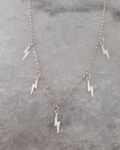 Load image into Gallery viewer, Silver lightning bolt chokker