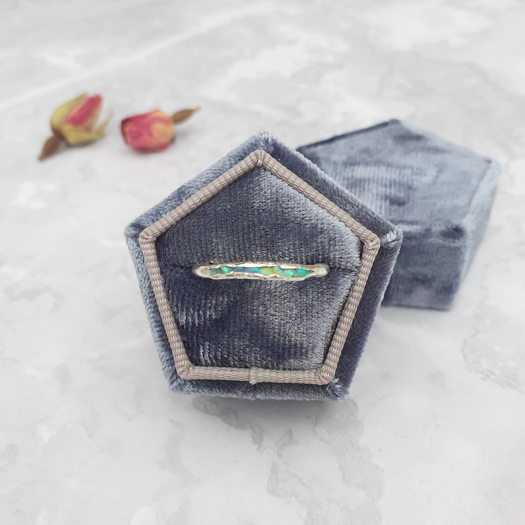 Opal hidden ring teal