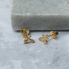 Load image into Gallery viewer, Gold Vermeil Bee earring&#39;s