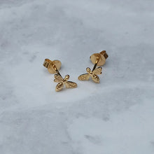 Load image into Gallery viewer, Gold Vermeil Bee earring&#39;s