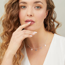 Load image into Gallery viewer, Silver stars necklace