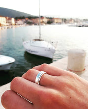 Load image into Gallery viewer, Beaded silver ring - Stacking ring - Silver ring - Beaded ring - Plain ring - Band ring - Handmade Jewellery - Bespoke - Made to measure -
