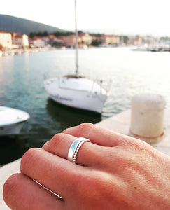 Beaded silver ring - Stacking ring - Silver ring - Beaded ring - Plain ring - Band ring - Handmade Jewellery - Bespoke - Made to measure -