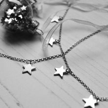 Load image into Gallery viewer, Star necklace,Handmade Silver Necklace,Stars,Silver Stars,Bespoke Jewellery,Chokker