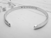 Load image into Gallery viewer, Personalised Bangle-Bangle Cuff-Personalised-Silver Bracelet-Handmade Jewellery-Personalisation-Gift For Her-Birthday Gift