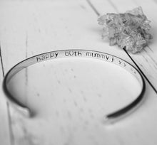 Load image into Gallery viewer, Personalised Bangle-Bangle Cuff-Personalised-Silver Bracelet-Handmade Jewellery-Personalisation-Gift For Her-Birthday Gift