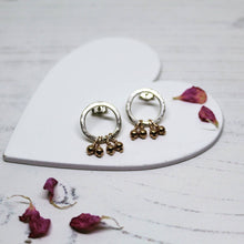 Load image into Gallery viewer, Mini Rose Gold Hoops - Rose Gold and Silver Earrings - Boho Jewellery - Boho Earrings - Handmade Jewellery - Handmade Earrings