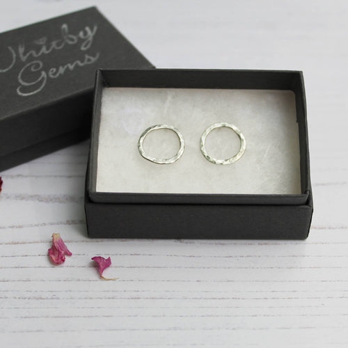 Small Circle Studs,Handmade Silver Discs,Circle Earrings,Silver Jewellery,Gift For Her,Handmade Jewellery,Handmade Jewlery,Minimal Earring