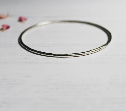 One Stacking Bangle,Thin Bangle,Bangles,Silver Bangle,Solid Silver Bangle,Gift For Mum,Gift For Her,Birthday Gift,Handmade Jewellery,Silver