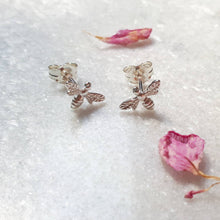 Load image into Gallery viewer, Bee Earrings,Bumblebee Earrings,Silver Bee,Silver Bee Earrings,Gift For Her
