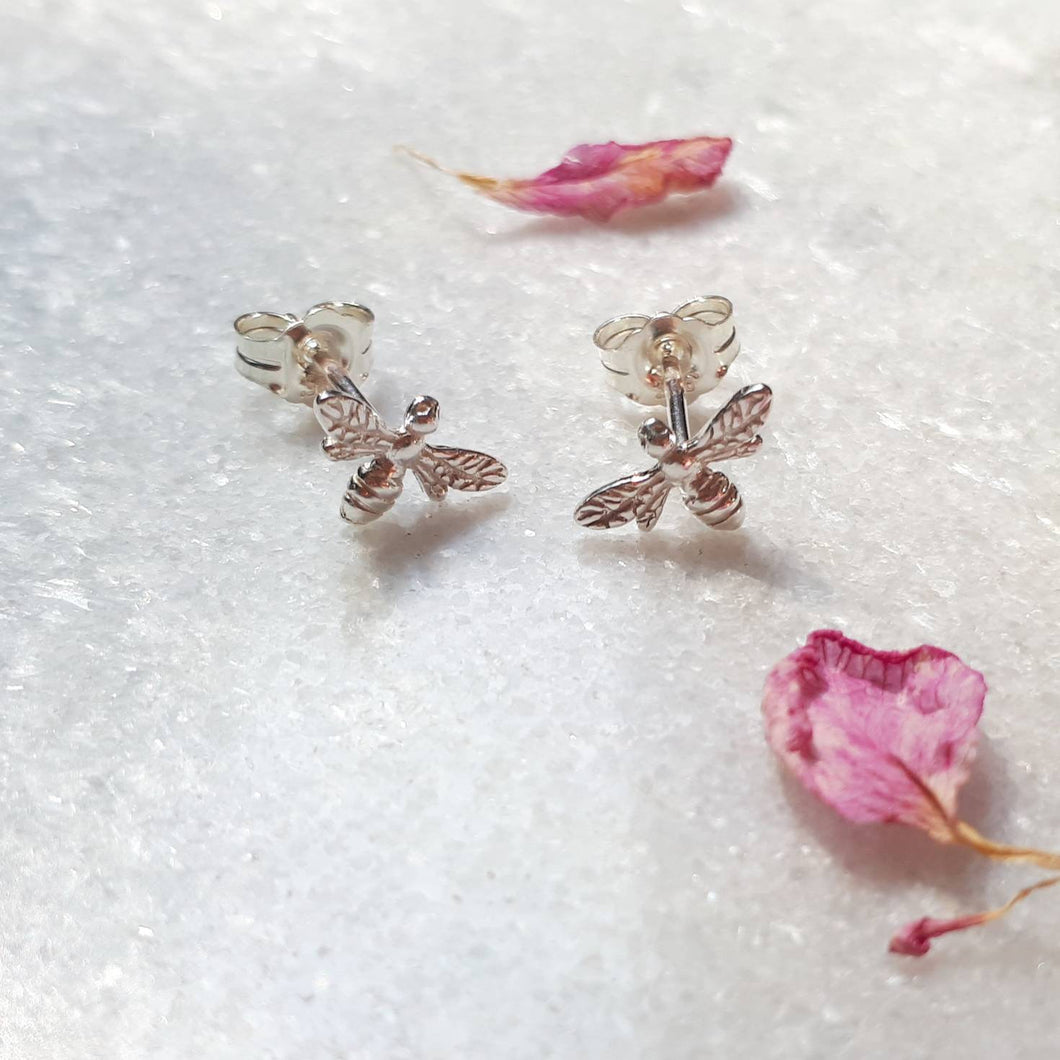 Bee Earrings,Bumblebee Earrings,Silver Bee,Silver Bee Earrings,Gift For Her