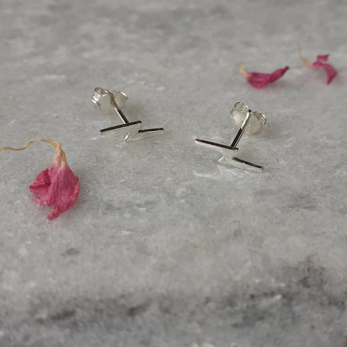 Silver Lightning bolt earrings, lightning bolt, silver earrings, bolt earrings, gift for her