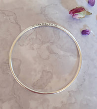 Load image into Gallery viewer, Personalised Date Bangle Bracelet, Silver Date Bracelet, Personalised Bracelet, Handmade Bracelet ,Anniversary, Engagement, Baby Date