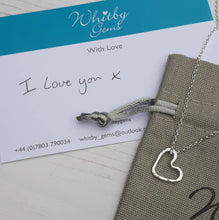 Load image into Gallery viewer, Silver Heart Necklace,Silver Heart,Sending Love,Gift For Her,Heart Necklace
