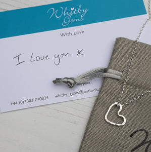 Silver Heart Necklace,Silver Heart,Sending Love,Gift For Her,Heart Necklace