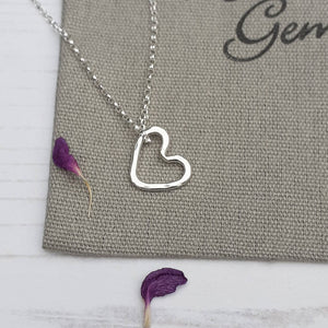 Open heart necklace