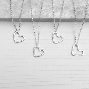 Open heart necklace