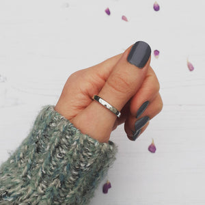 Thumb Ring, Dimpled Ring Band, Silver Ring, Silver Band, Silver Jewellery, Stacking Ring